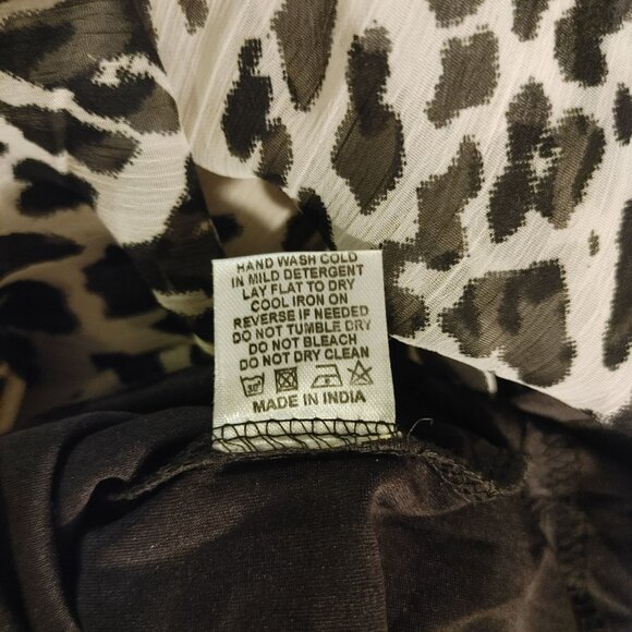 Sky Zone Exchange Dress Medium Bright Animal Print Diva Boho Floral Wrap India - Picture 10 of 11